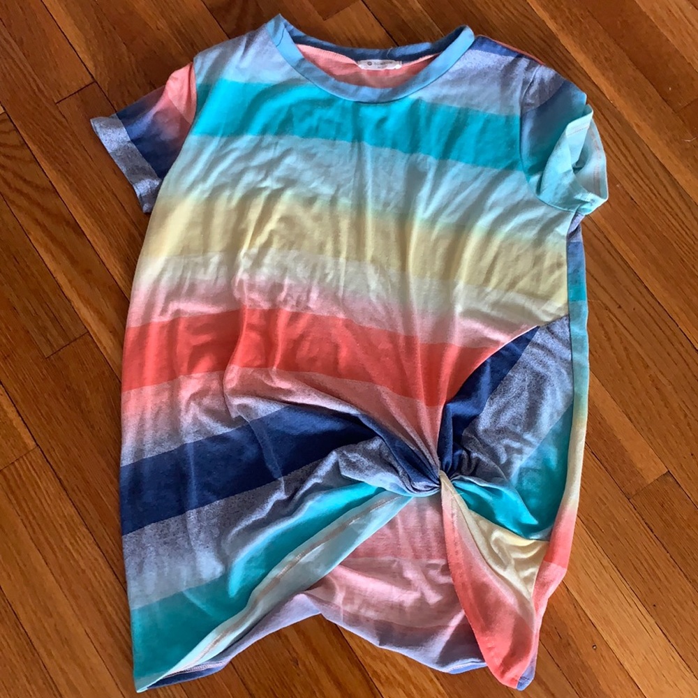 Bom Bom Pastel Rainbow Knot Shirt